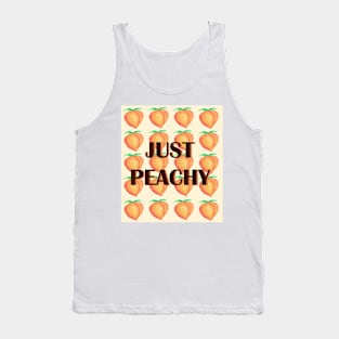 Just Peachy acrylic fun quote pattern design Tank Top